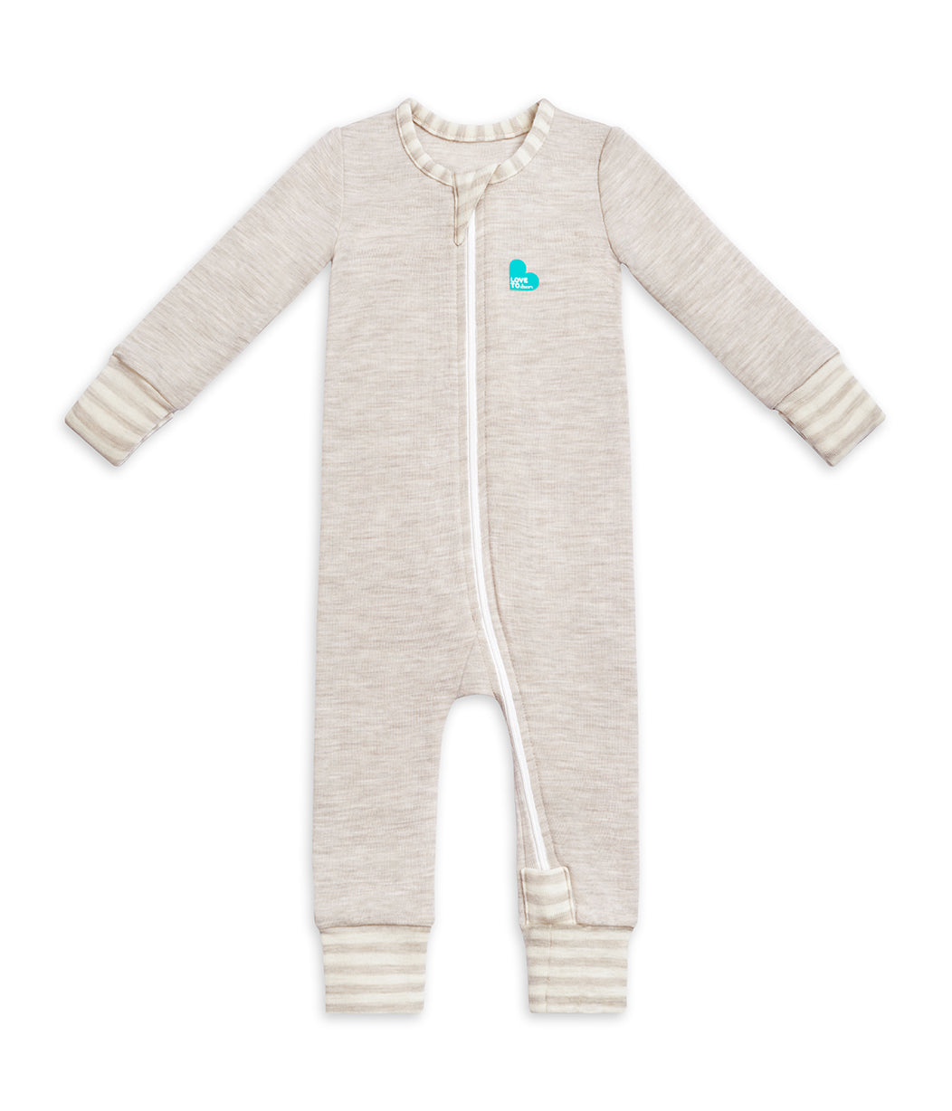 Footless Romper Merino Wool Oatmeal