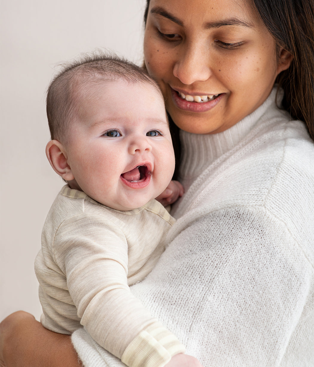 Footless Romper Merino Wool Oatmeal