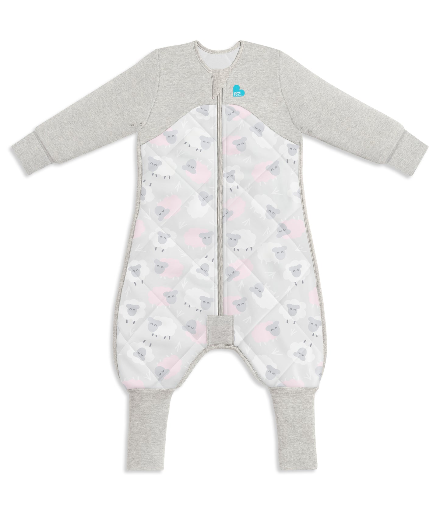 Pyjama Love To Dream™ en coton biologique et laine mérinos australienne chaud mouton rose