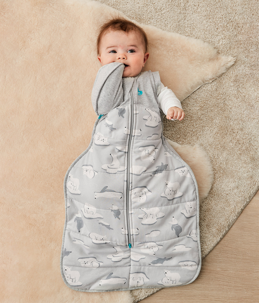 Swaddle Up™ 2-in-1 Übergangspucksack 3.5 TOG Baumwolle Grau Südpol – Love to Dream EU