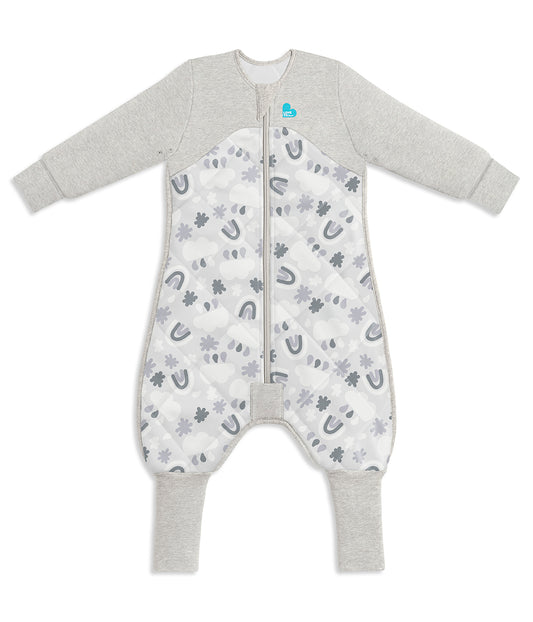 Schlafanzug 2.5 TOG Bio-Baumwolle/Merino Wolle Grau Wolken