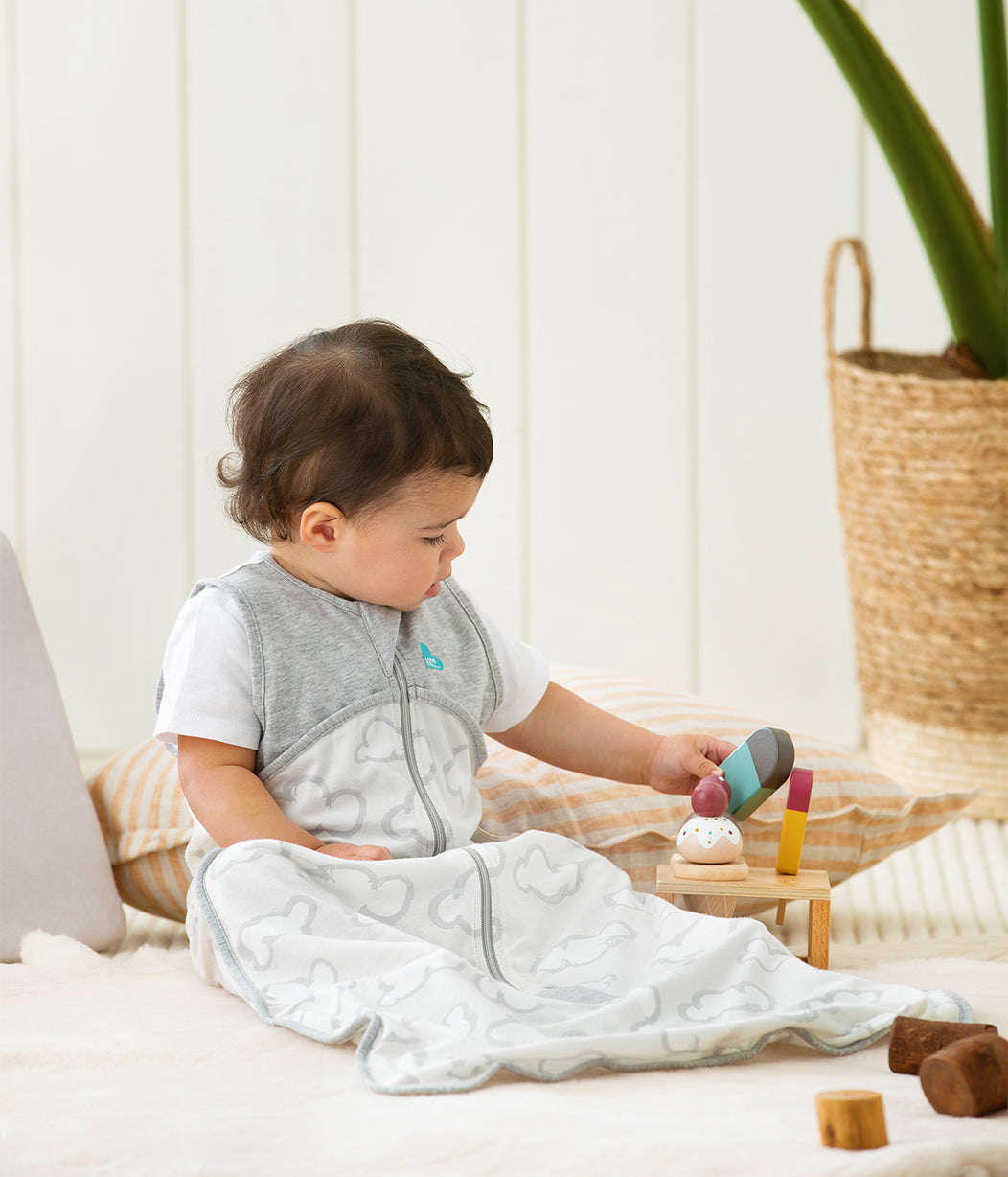 Schlafsack ärmellos 0.2 TOG Bio-Baumwolle Grau Tagtraum – Love to Dream EU
