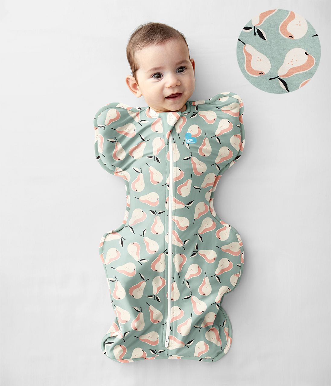 Swaddle Up™ Sac d'emmaillotage Original Motif Poire Olive