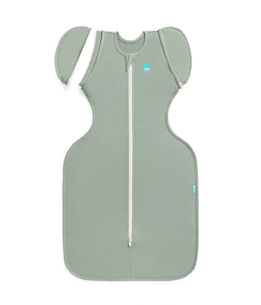Swaddle Up™ 2-in-1 Gigoteuse d'emmaillotage de transition 1.0 TOG en Viscose de Bambou Vert Olive Foncé