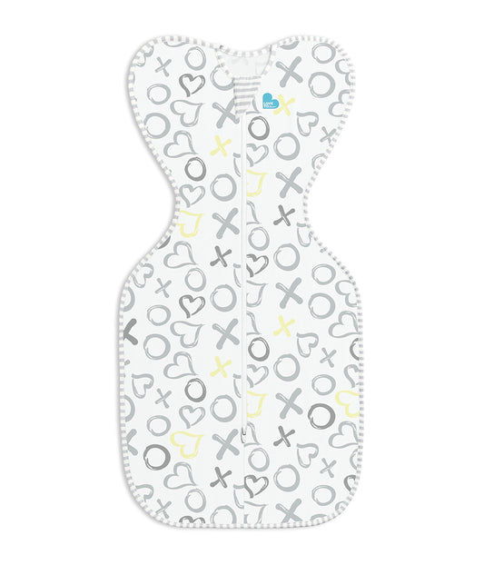 Swaddle Up™ Sac d'emmaillotage en bambou léger Blanc Kisses