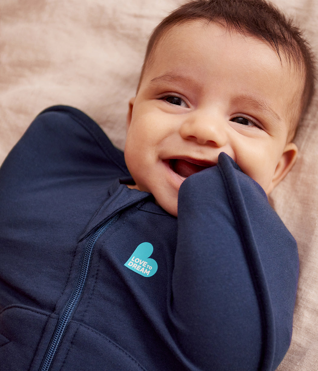 Swaddle Up™ Pucksack 3.5 TOG Gesteppte Baumwolle Marineblau Gesteppter Stern