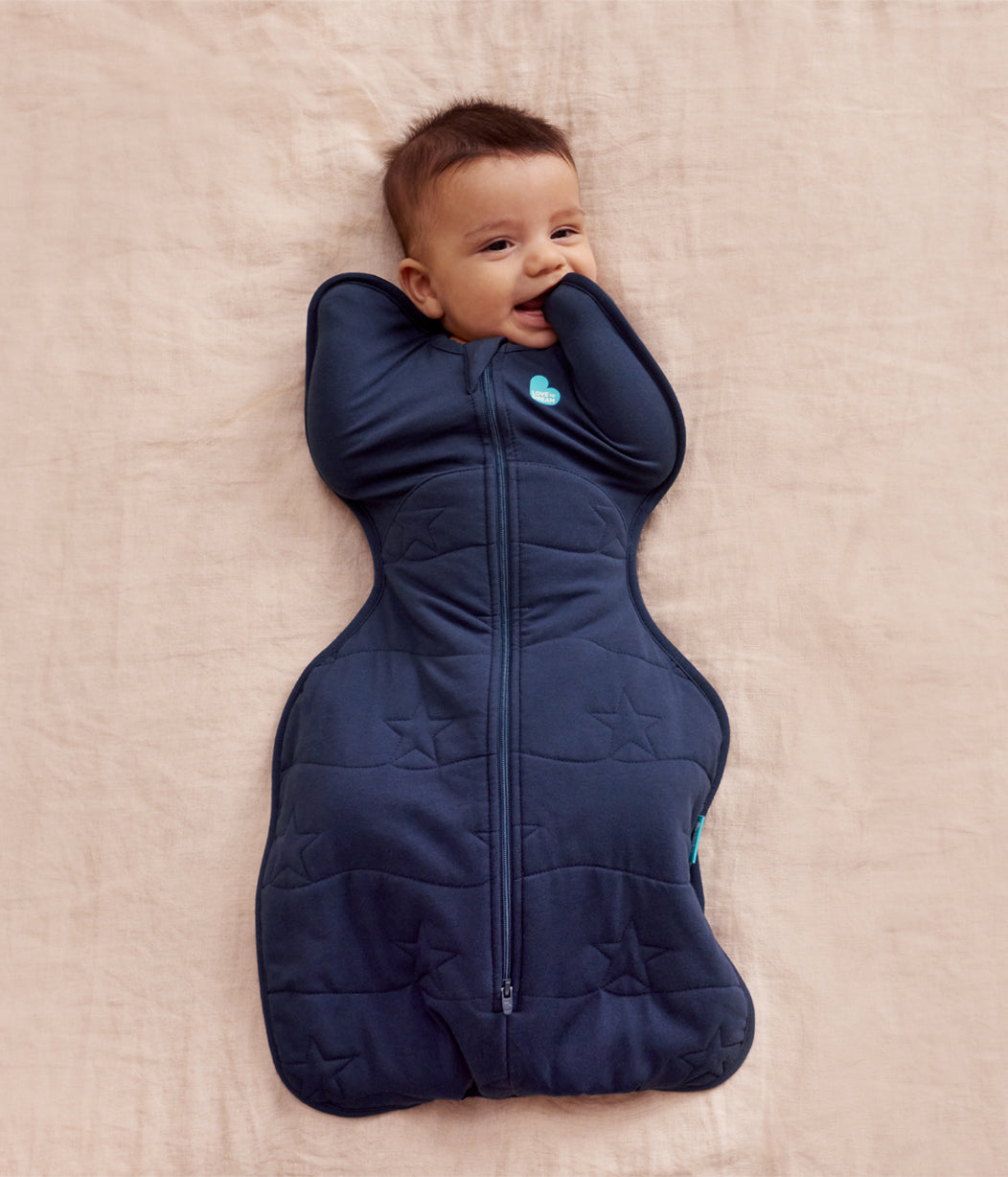 Swaddle Up™ Pucksack 3.5 TOG Gesteppte Baumwolle Marineblau Gesteppter Stern