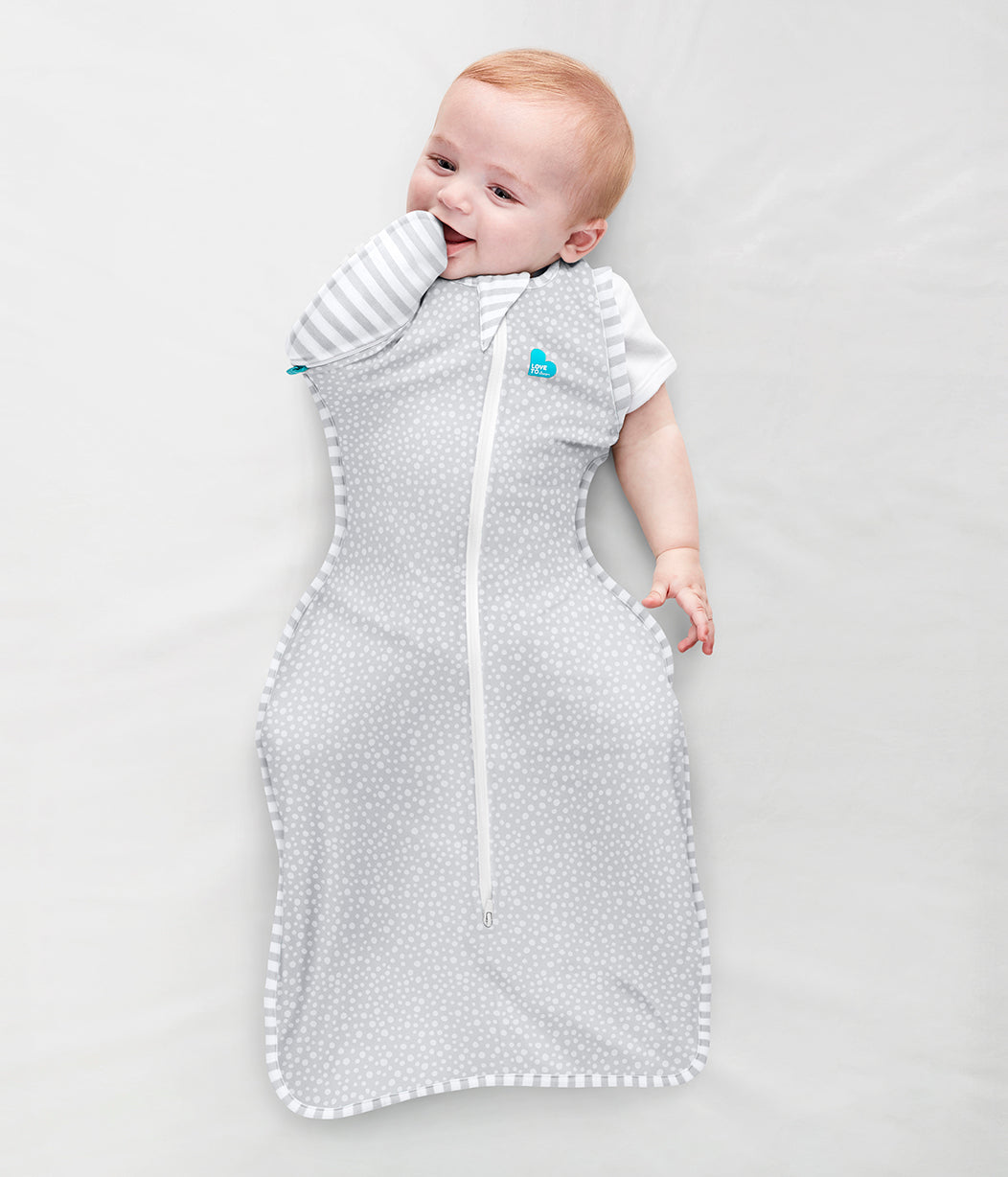 Swaddle Up™ Übergangspucksack Bambus-Viskose Gepunktet Grau