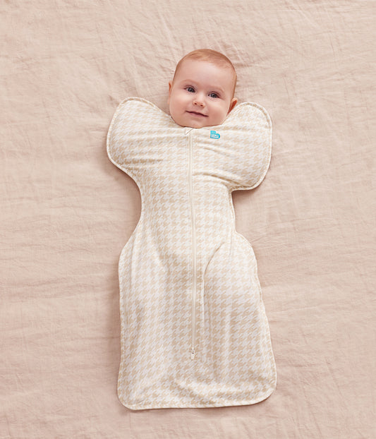 Swaddle Up Starter Bundle | 1.0 | 1.5 | 2.5 TOG | Beige Hahnentritt | Naturmeliert Zweige | Haselnuss Gesteppter Stern