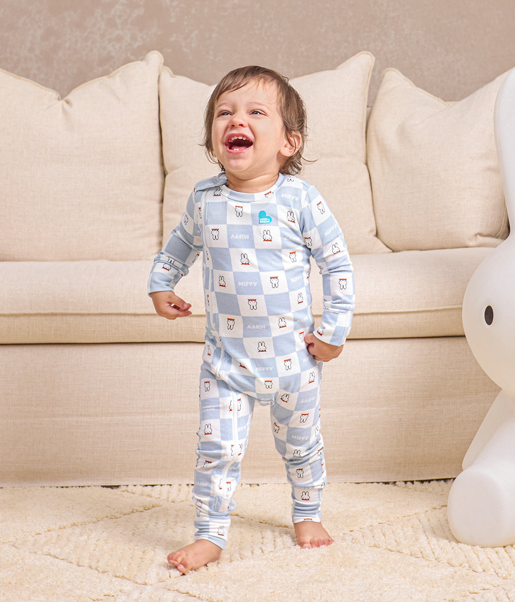 Romper Cotton Blue Miffy Checker