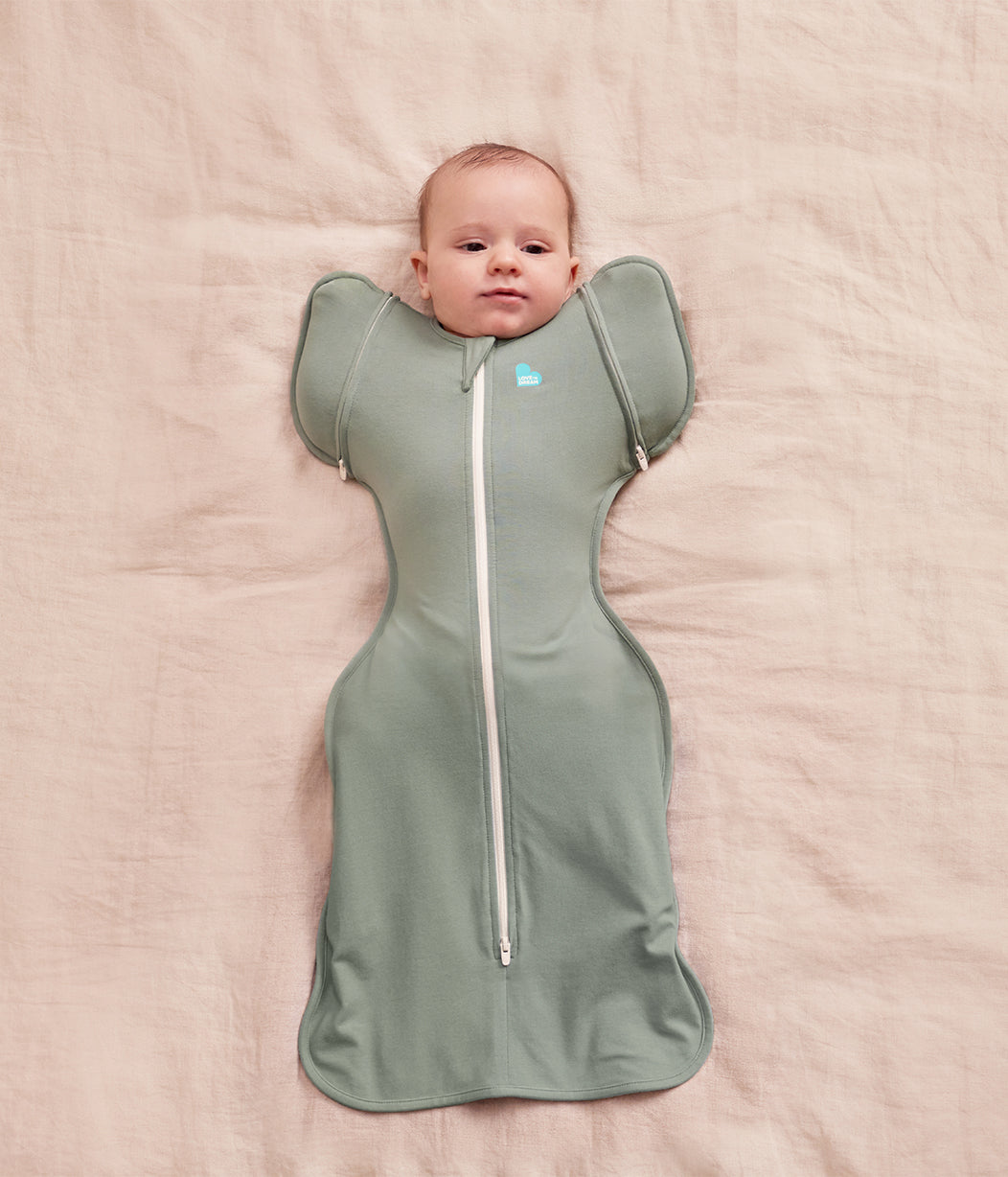 Swaddle Up™ 2-in-1 Gigoteuse d'emmaillotage de transition 1.0 TOG en Viscose de Bambou Vert Olive Foncé