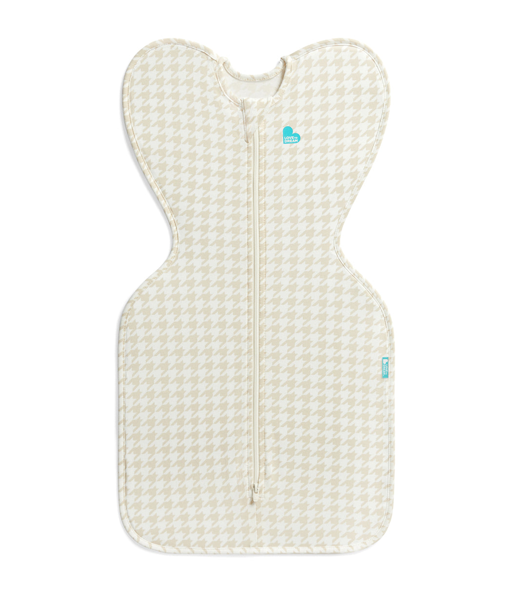 Swaddle Up™ 1.0 TOG Cotton Beige Houndstooth