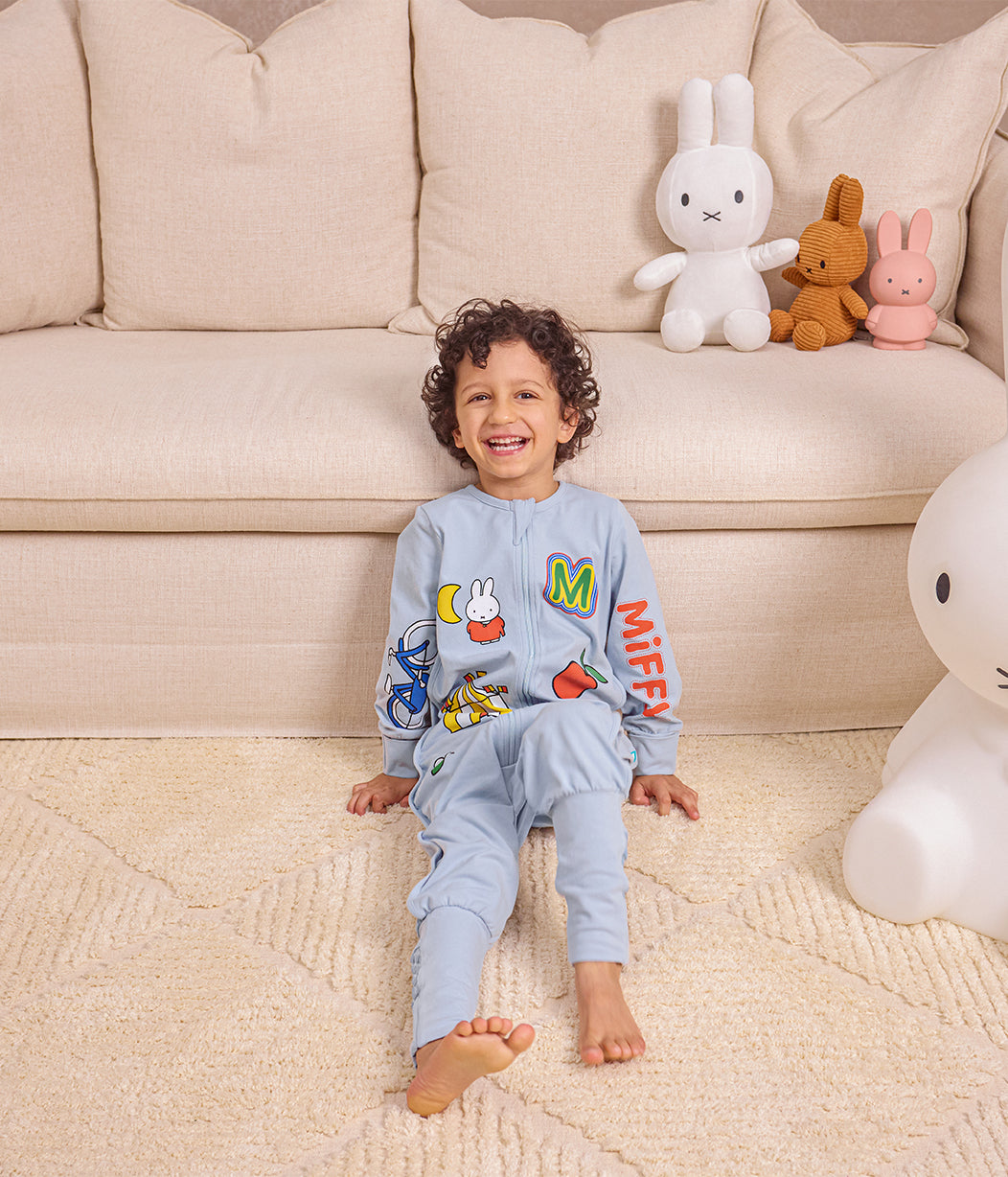 Sleep Suit Long Sleeve 1.0 TOG Cotton Blue Miffy Print