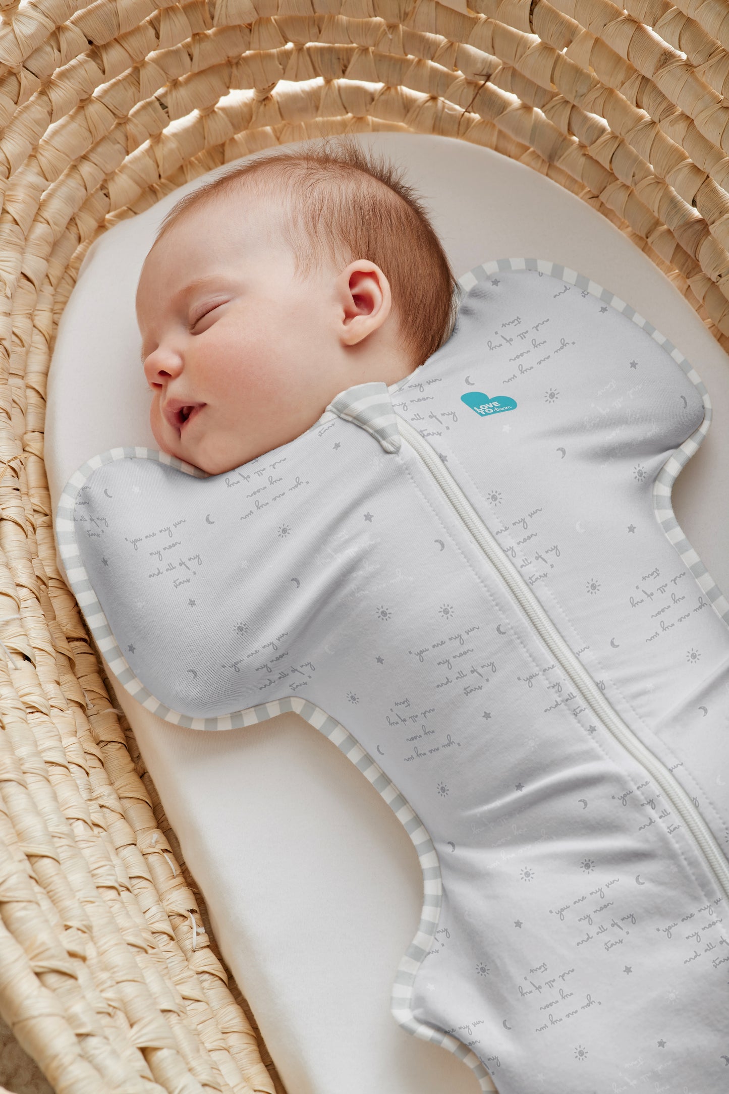 Swaddle Up™ Pucksack Leicht (24-27°C) Grau Du Bist Mein Baumwolle