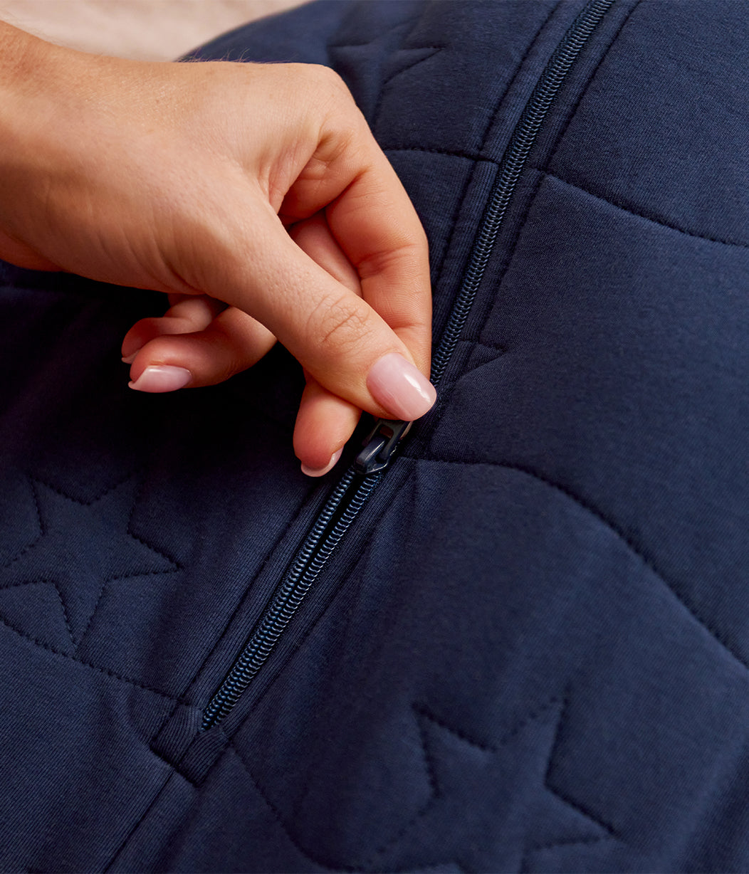 Swaddle Up™ Pucksack 3.5 TOG Gesteppte Baumwolle Marineblau Gesteppter Stern