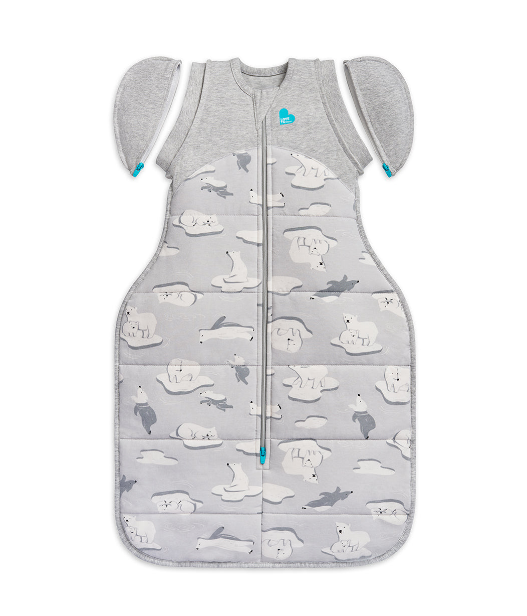 Swaddle Up™ Sac d'emmaillotage transitionnel très chaud Pôle Sud Gris