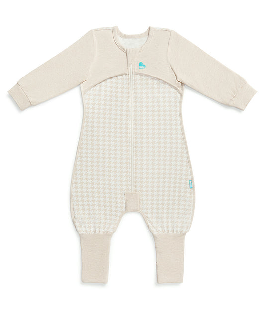 Schlafanzug langarm 1.0 TOG Baumwolle Beige Hahnentritt