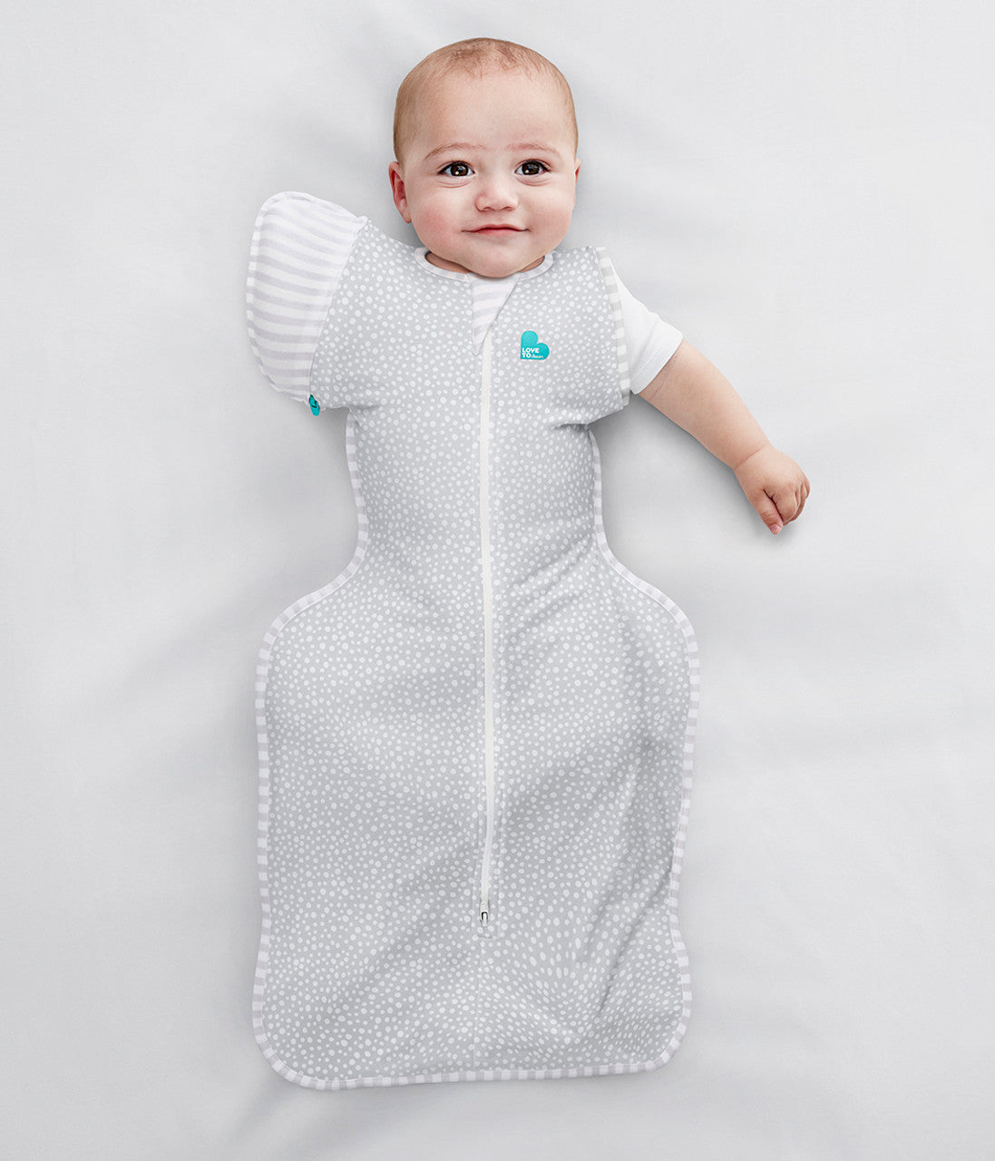 Swaddle Up™ Übergangspucksack Bambus-Viskose Gepunktet Grau