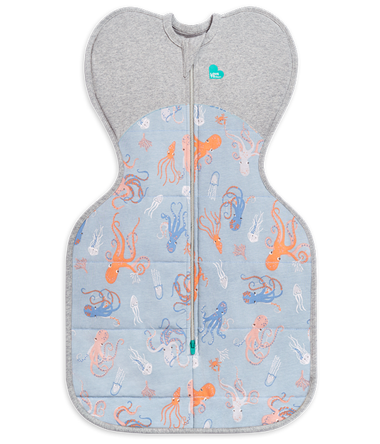 Sac d'emmaillotage Swaddle Up™ pieuvre chaude en chambray bleu