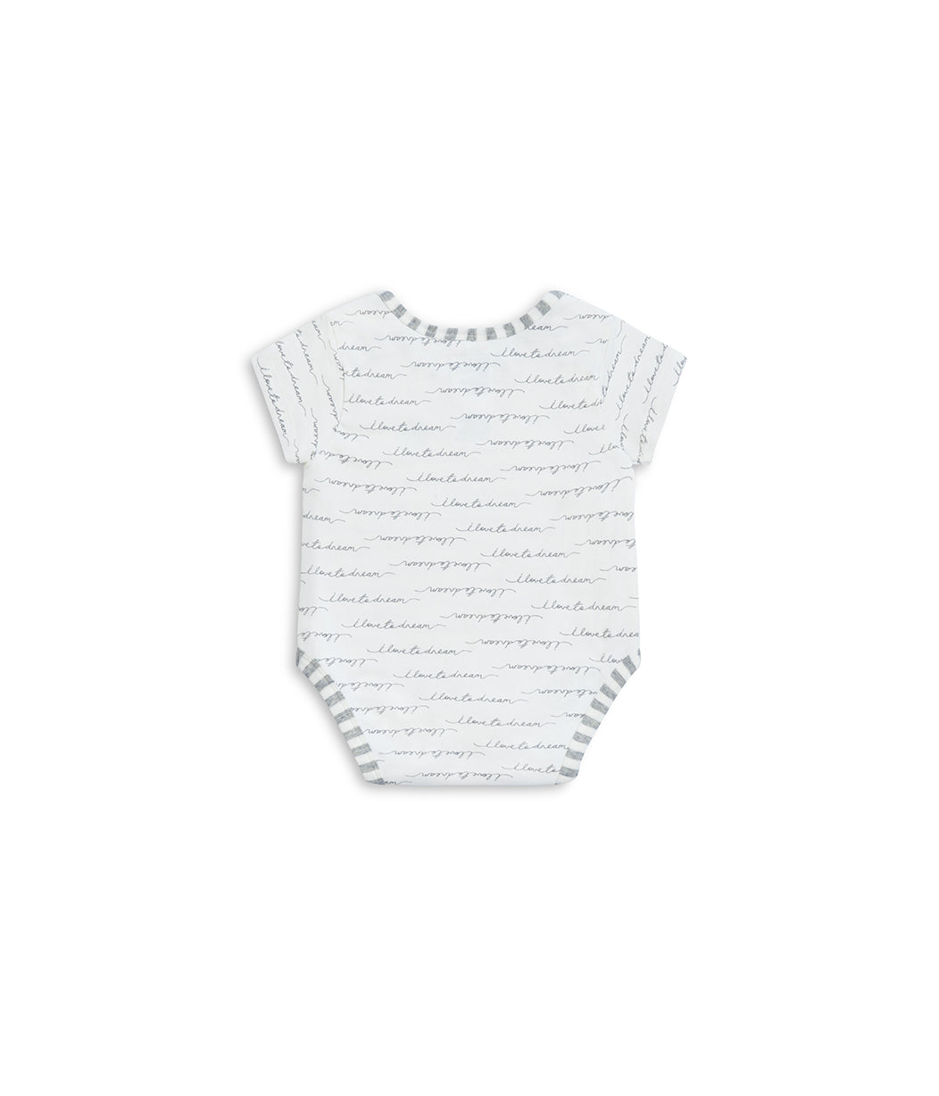 Bodysuit Short Sleeve Weiß Träumer Baumwolle