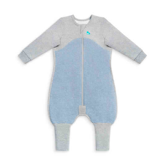 Sleep Suit Long Sleeve 1.5 TOG Organic Cotton Dusty Blue