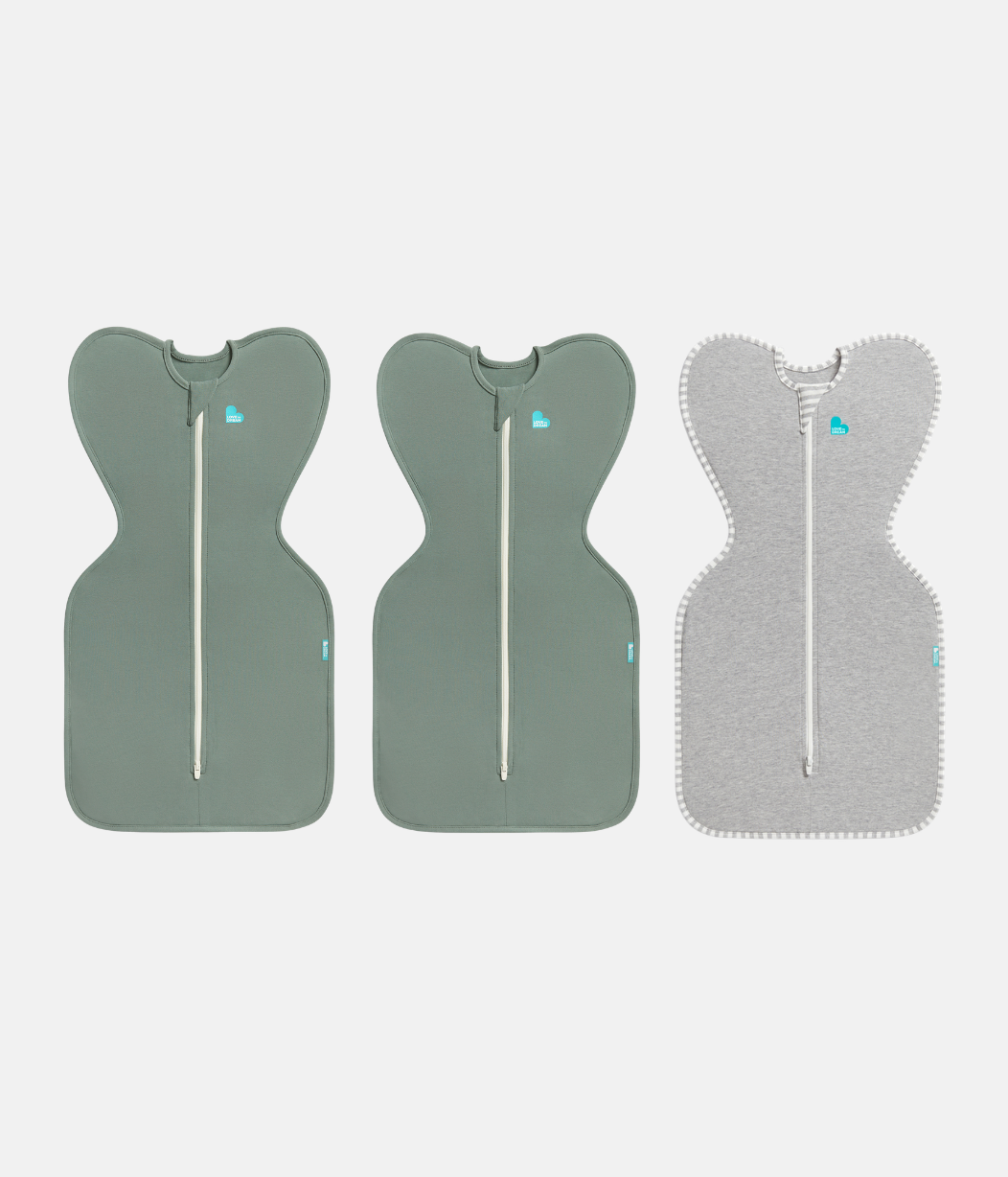 Swaddle Up Starter-Set | 1,0 TOG | Blanc Nuages Lapins | Blanc Rêveur | Chiné Naturel