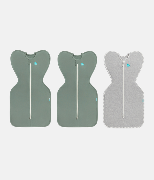 Swaddle Up Starter Set | 1,0 TOG | Tiefes Oliv 2 | Grau