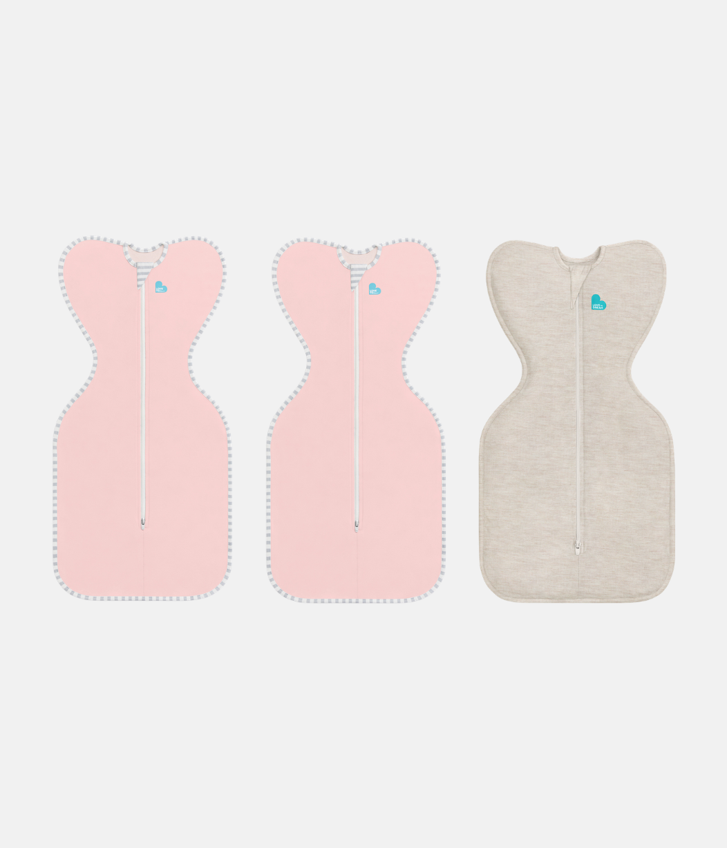 Swaddle Up Starter-Set | 1,0 TOG | Blanc Nuages Lapins | Blanc Rêveur | Chiné Naturel