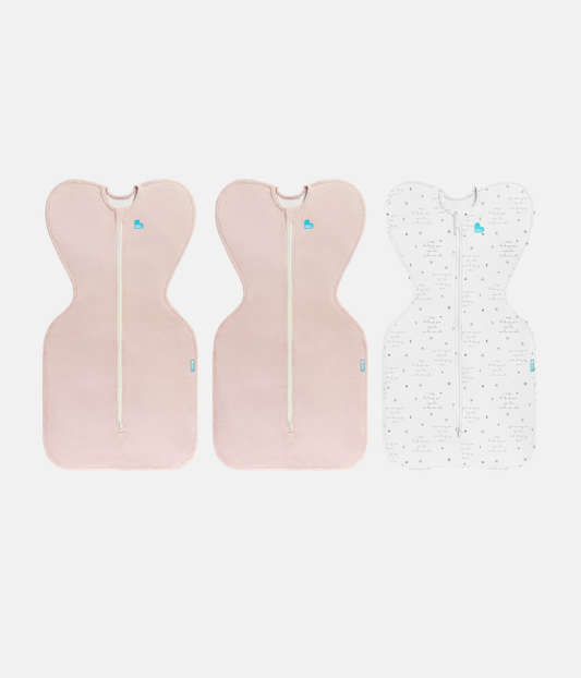 Swaddle Up Starter-Set | 1,0 TOG | Blanc Nuages Lapins | Blanc Rêveur | Chiné Naturel