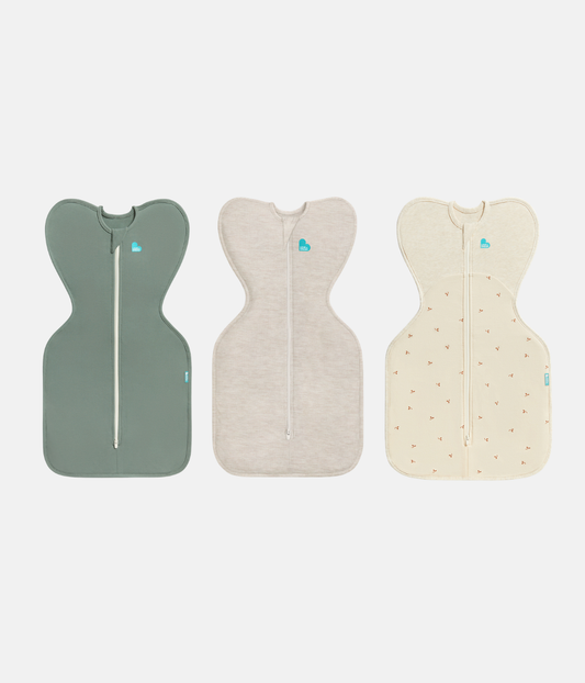 Swaddle Up Starter Set | 1,0 | 1,5 TOG | Tiefes Oliv | Naturmeliert | Naturmeliert Zweige