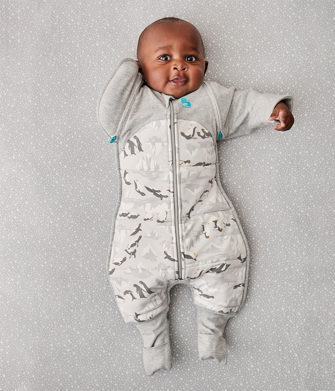 Combinaison de transition Swaddle Up™ Extra chaude Penguin Parade Gris