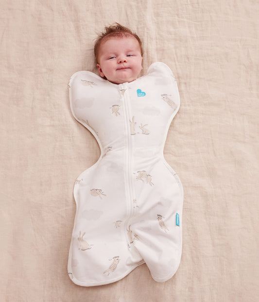 Swaddle Up™ Gigoteuse d’emmaillotage 1.0 TOG Coton Blanc Lapin nuage