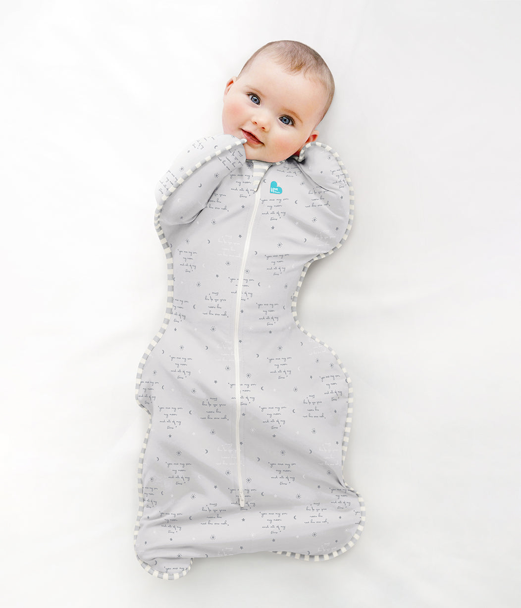 Swaddle Up™ Pucksack Leicht (24-27°C) Grau Du Bist Mein Baumwolle