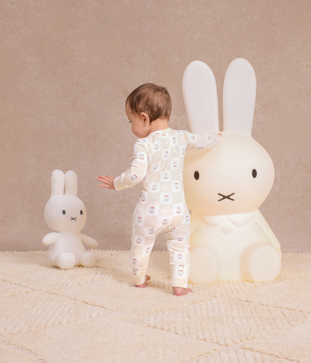 Strampler Baumwolle Birke Miffy Karomuster