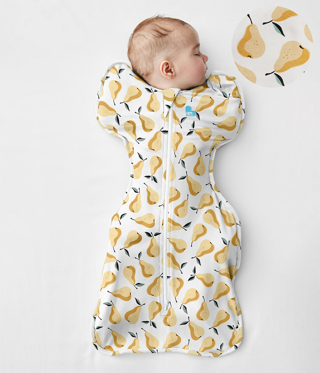 Swaddle Up™ Swaddle Sack Original Motif Poire Blanc