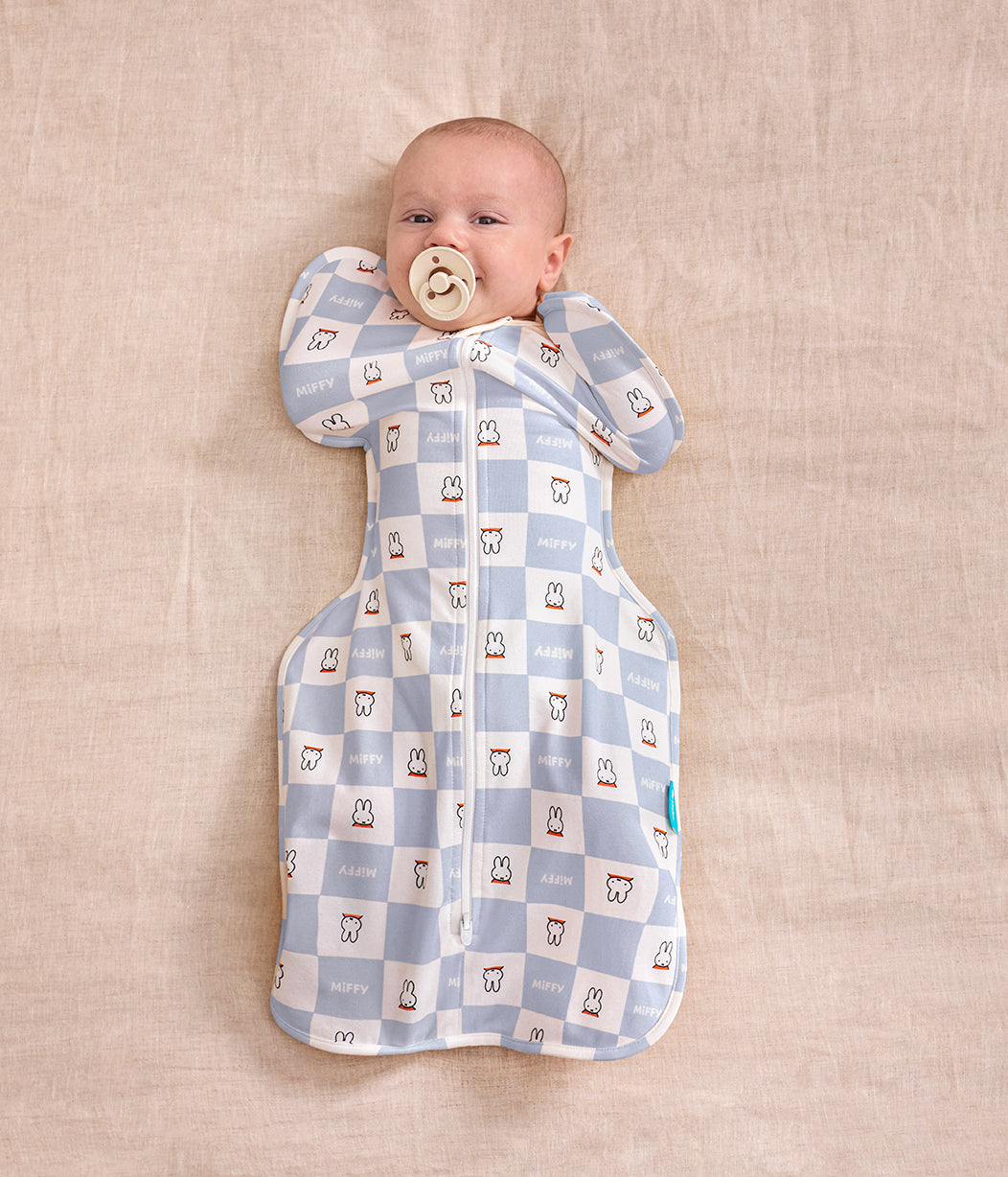 Swaddle Up™ Swaddle 1.0 TOG Cotton Blue Miffy Checker