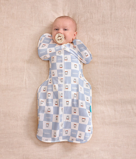 Swaddle Up™ Swaddle 1.0 TOG Cotton Blue Miffy Checker