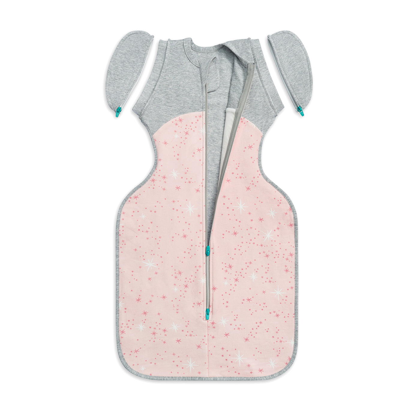 Swaddle Up™ Übergangspucksack Mild (18-24°C) Rosa Nordstern Baumwollfleece