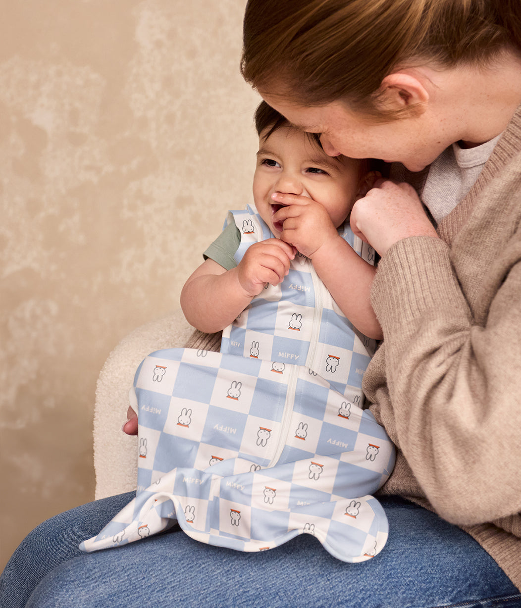 Swaddle up 2-in-1 Transition Swaddle 1.0 TOG Cotton Birch Miffy Checker.