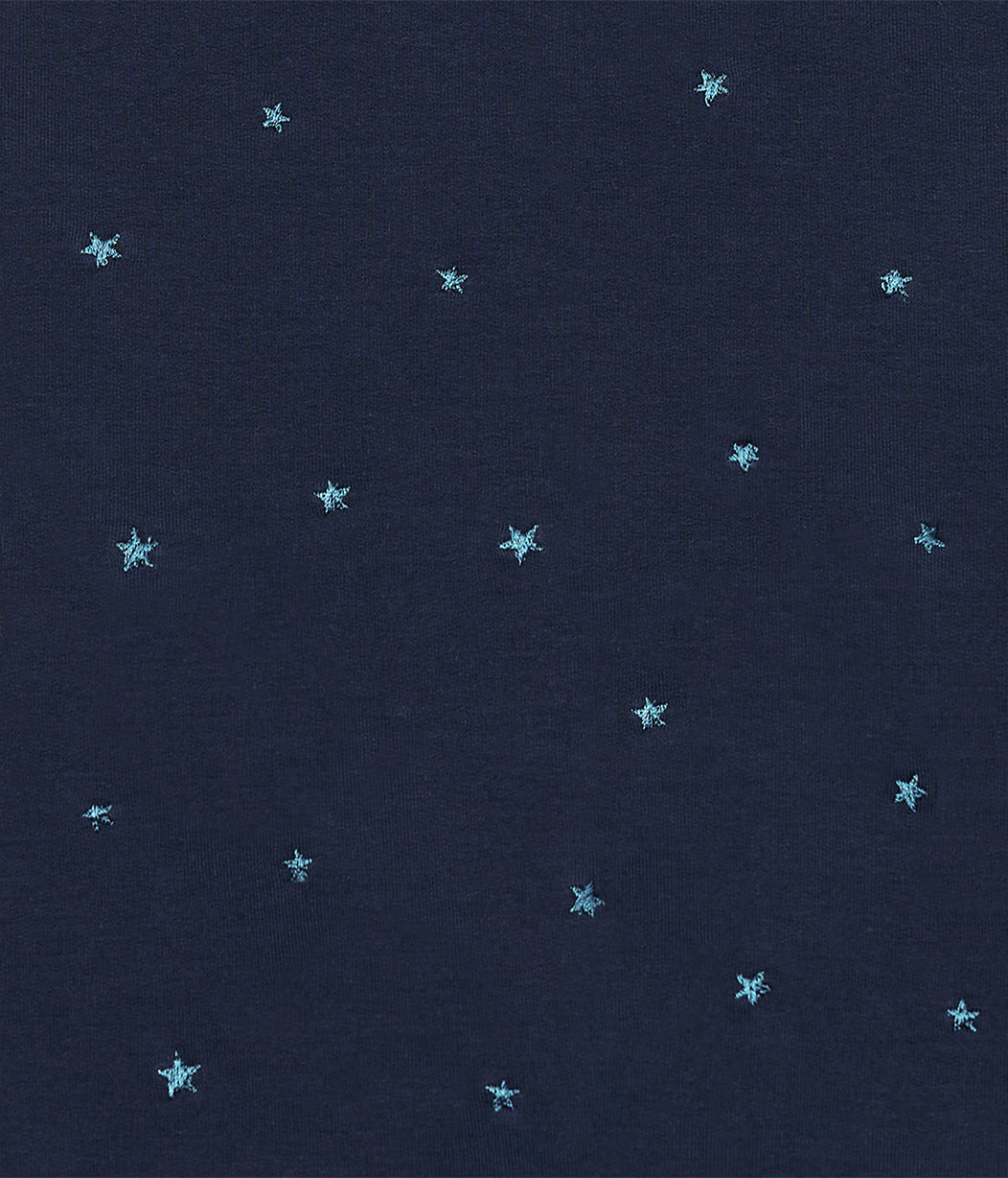 Swaddle Up™ 2-in-1 Übergangspucksack 1.5 TOG Baumwollfleece Marineblau Gestickter Funkelstern