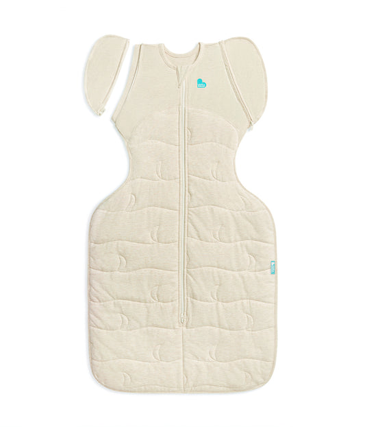 Swaddle Up™ 2-in-1 Übergangspucksack 3.5 TOG Gesteppte Baumwolle Naturmeliert Gesteppter Mond