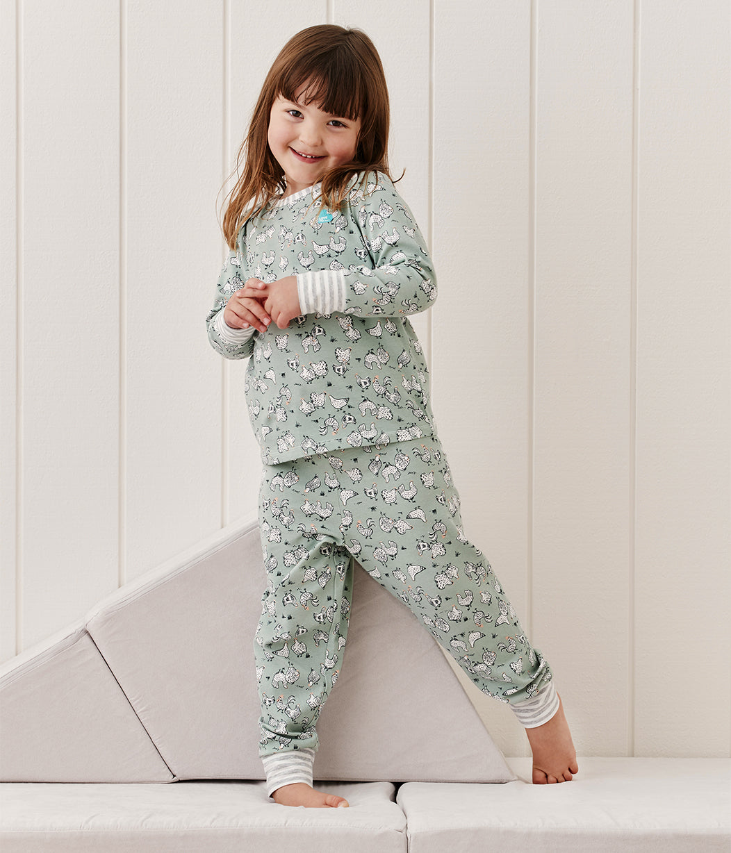 Love To Dream™ Ensemble pyjama à manches longues pour enfants Poulailler Olive