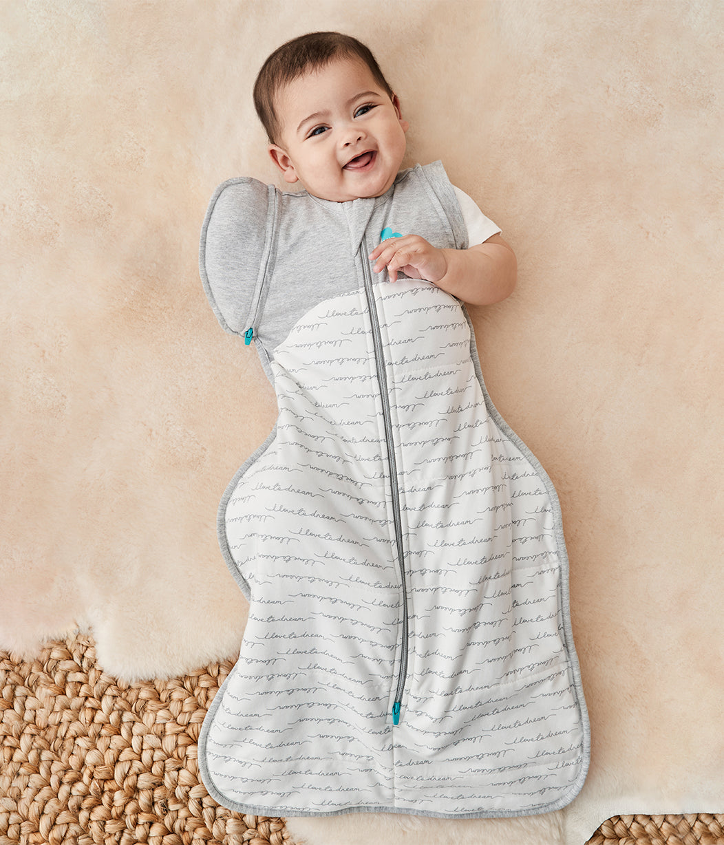 love to dream schlafsack Swaddle Up™ 2-in-1 Übergangspucksack 2.5 TOG Baumwolle Weiß Träumer