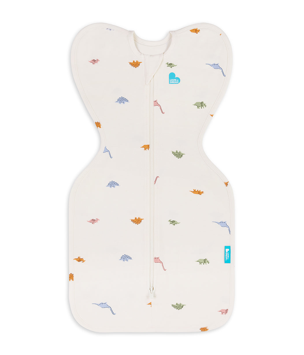 Swaddle Up™ Pucksack 1.0 TOG Baumwolle Creme Dino-Schnarch
