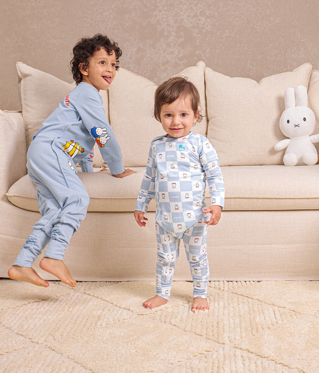 Romper Cotton Blue Miffy Checker