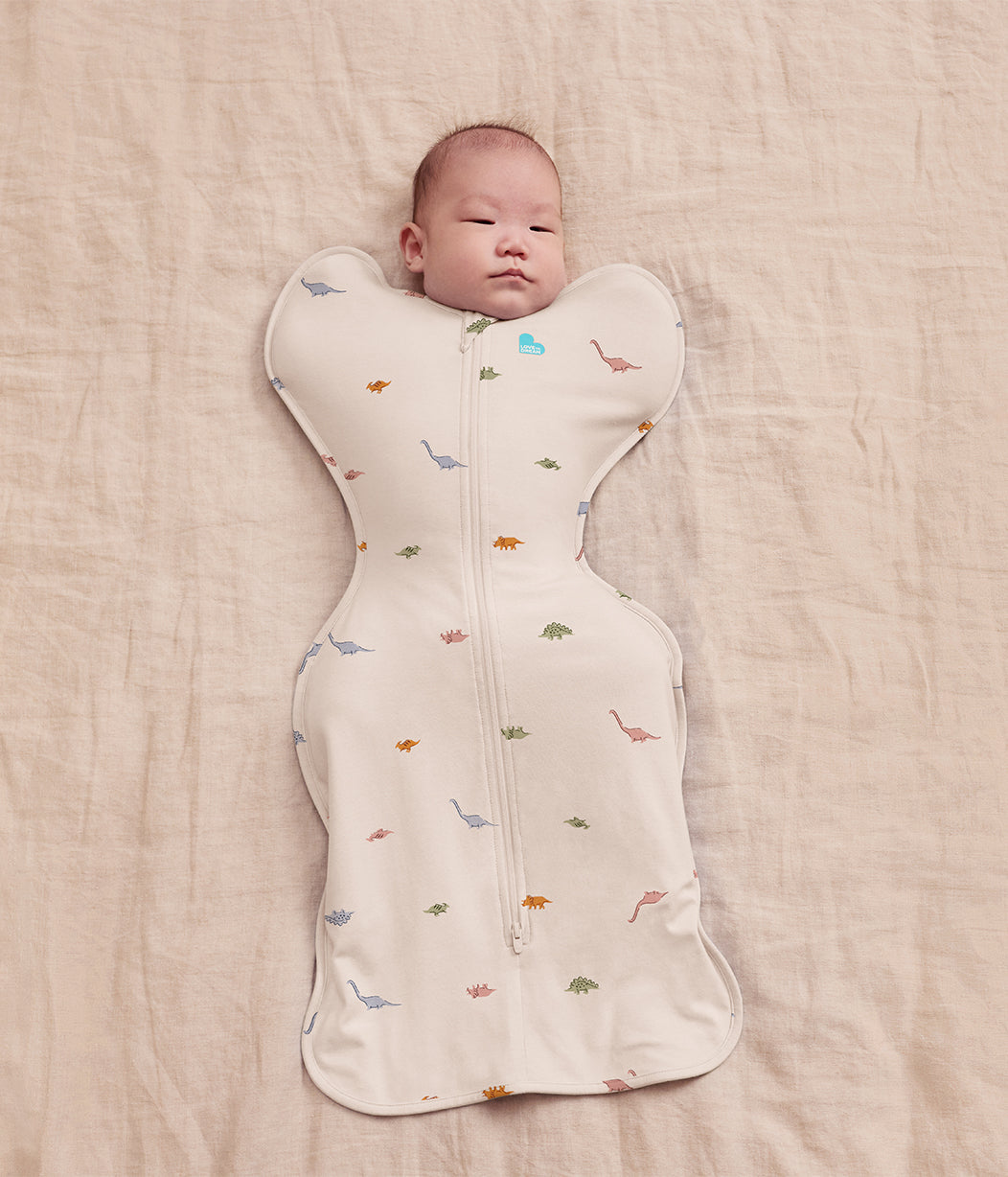 Swaddle Up™ Pucksack 1.0 TOG Baumwolle Creme Dino-Schnarch