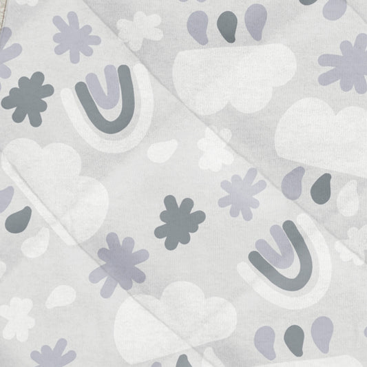Sleep Bag 2.5 TOG Organic Cotton/Merino Wool Grey Clouds