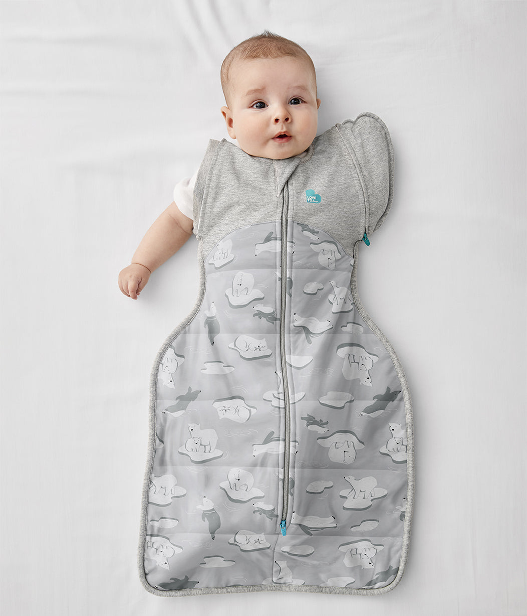 Swaddle Up™ Sac d'emmaillotage transitionnel très chaud Pôle Sud Gris