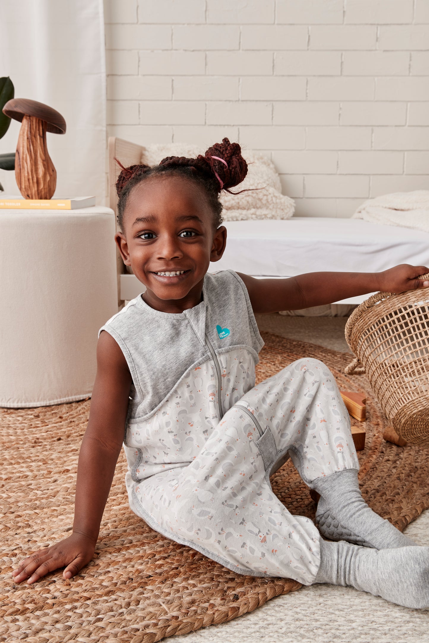 Pyjama Love To Dream™ Coton Bio Léger Mouette Grise