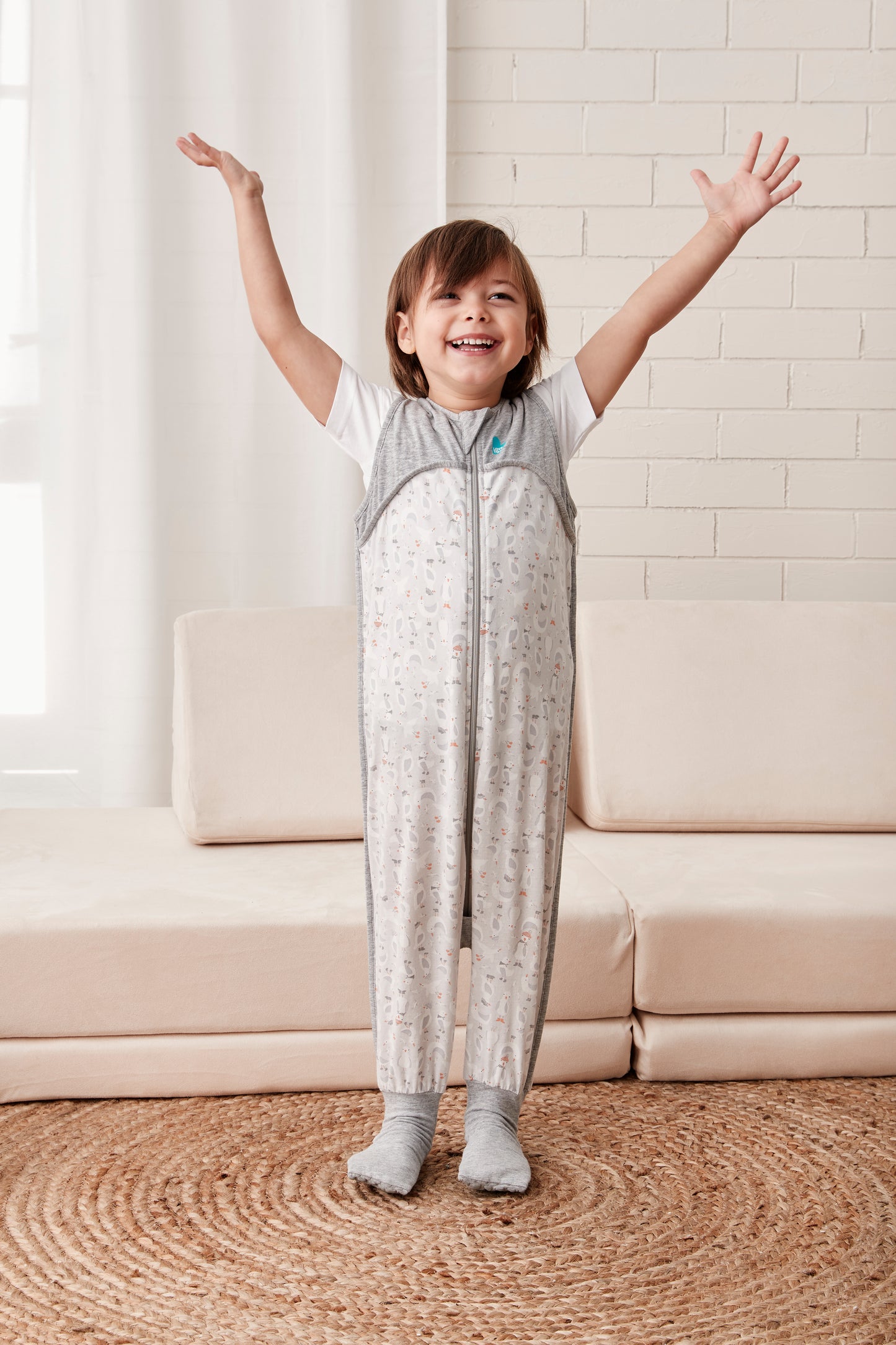 Pyjama Love To Dream™ Coton Bio Léger Mouette Grise